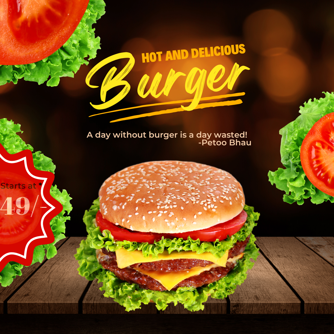 Petoo Bhau — Burger Drop Post screenshot