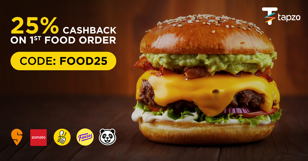 Tapzo — First Order Cashback Banner screenshot